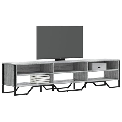 Tv-meubel 180x34x41 cm bewerkt hout grijs sonoma eikenkleurig 1