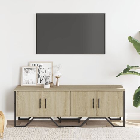 Tv-meubel 122x34x41 cm bewerkt hout sonoma eikenkleurig 3