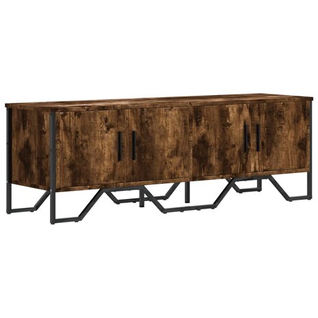 Tv-meubel 122x34x41 cm bewerkt hout gerookt eikenkleurig 2