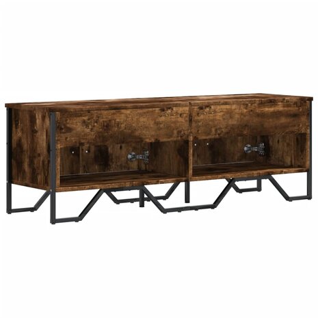 Tv-meubel 122x34x41 cm bewerkt hout gerookt eikenkleurig 6