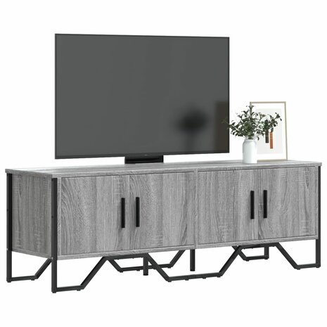 Tv-meubel 122x34x41 cm bewerkt hout grijs sonoma eikenkleurig 1