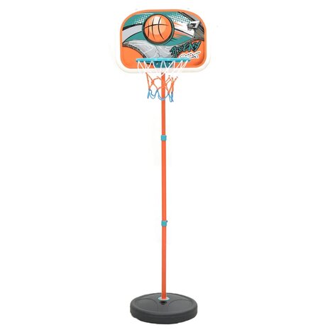 Basketbalset draagbaar verstelbaar 133-160 cm 2