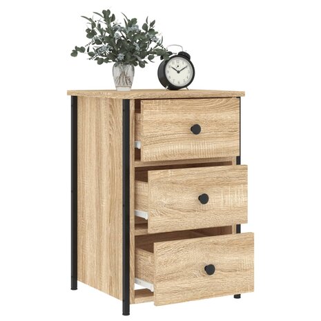 Nachtkastjes 2 st 40x36x60 cm bewerkt hout sonoma eikenkleurig 4