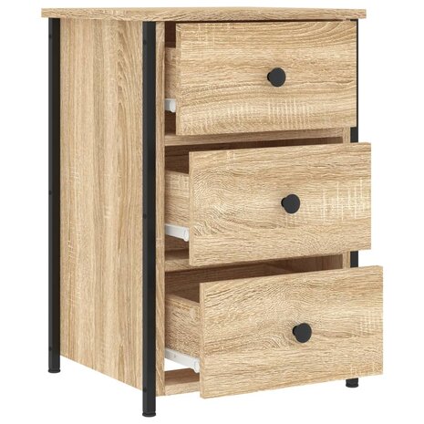 Nachtkastjes 2 st 40x36x60 cm bewerkt hout sonoma eikenkleurig 7