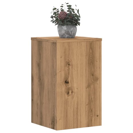 Plantenstandaards 2 st 30x30x50 cm hout artisanaal eiken 3