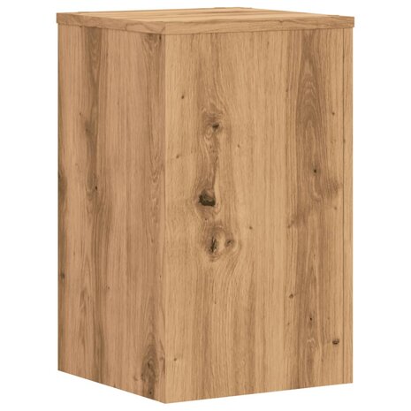 Plantenstandaards 2 st 30x30x50 cm hout artisanaal eiken 4