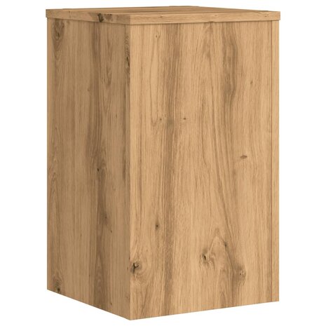 Plantenstandaards 2 st 30x30x50 cm hout artisanaal eiken 7