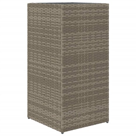 Plantenbakken 2 st 40x40x80 cm poly rattan grijs 8