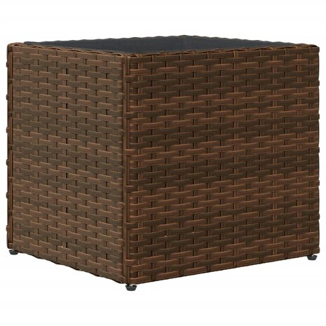 Plantenbakken 2 st 36x30x32 cm poly rattan bruin 8