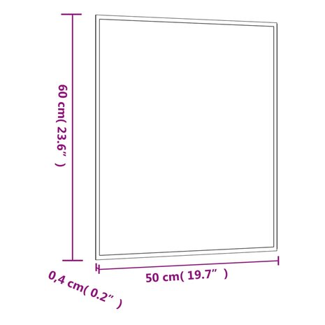 Wandspiegel 50x60 cm rechthoekig glas 6