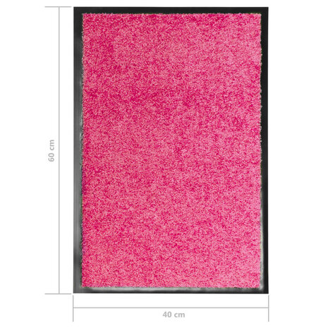 Deurmat wasbaar 40x60 cm roze 6