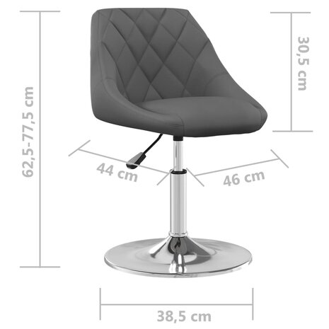 Eetkamerstoelen draaibaar 4 st fluweel donkergrijs 8