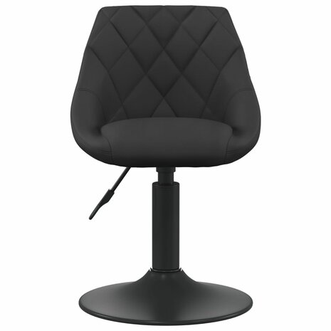 Eetkamerstoelen 6 st draaibaar fluweel zwart 3