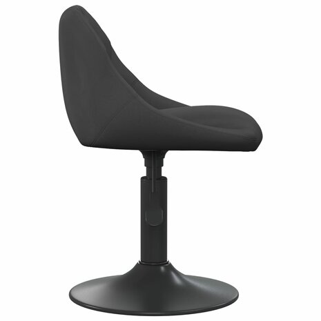 Eetkamerstoelen 6 st draaibaar fluweel zwart 4