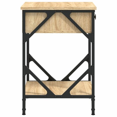 Nachtkastjes 2 st 40x42x60 cm bewerkt hout sonoma eikenkleurig 8