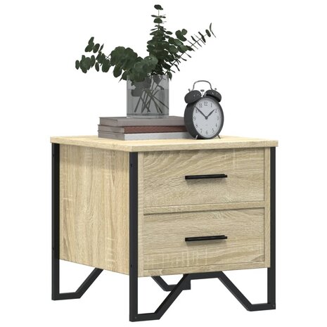 Nachtkastjes 2 st 40x41x40 cm bewerkt hout sonoma eikenkleurig 4