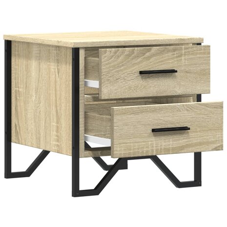 Nachtkastjes 2 st 40x41x40 cm bewerkt hout sonoma eikenkleurig 6