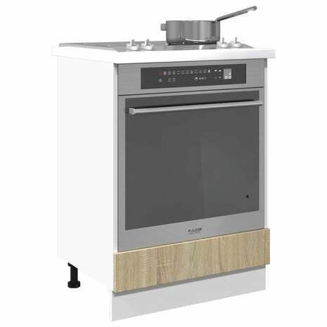 Ovenkast 60x46x81,5 cm spaanplaat sonoma eikenkleurig 4