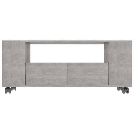 Tv-meubel 120x35x48 cm bewerkt hout betongrijs 4