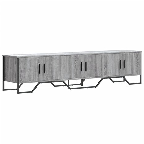 Tv-meubel 180x34x41 cm bewerkt hout grijs sonoma eikenkleurig 2