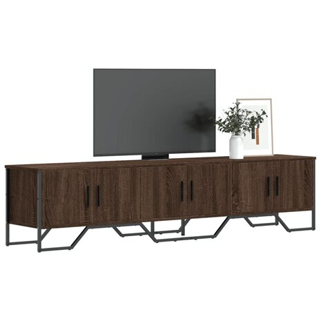 Tv-meubel 180x34x41 cm bewerkt hout bruin eikenkleurig 1