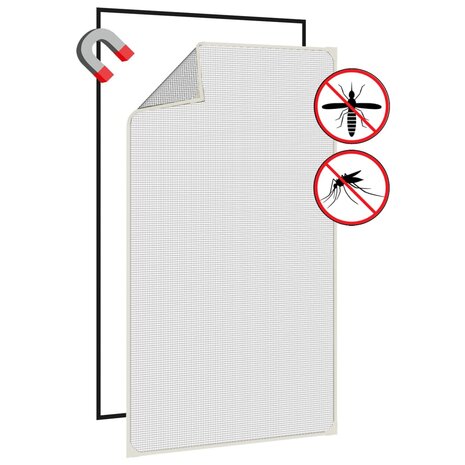 Insectenhor voor ramen magnetisch 80x140 cm wit 4