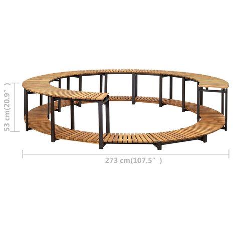 Spa-ombouw 273x53 cm massief acaciahout 7