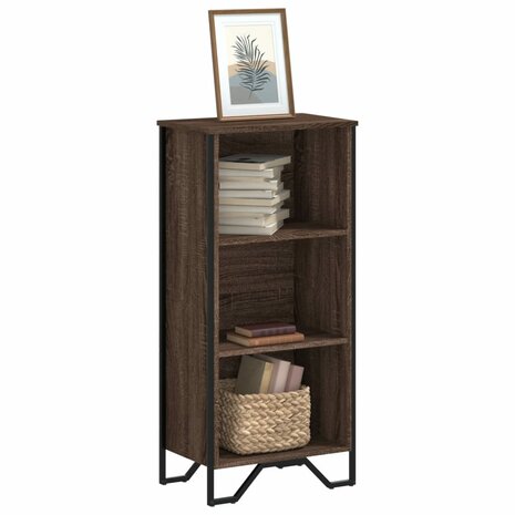 Boekenkast 50x31x106 cm bewerkt hout bruin eikenkleurig 1