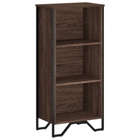 Boekenkast 50x31x106 cm bewerkt hout bruin eikenkleurig 2