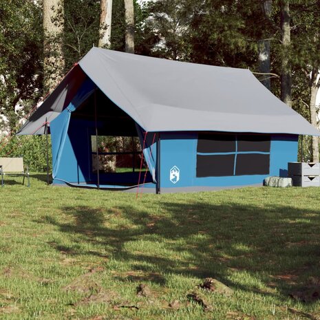 Tent 5-persoons waterdicht blauw 4