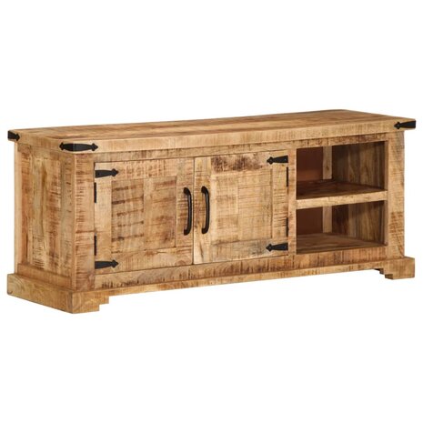 Tv-meubel 110x35x45 cm massief ruw mangohout 3