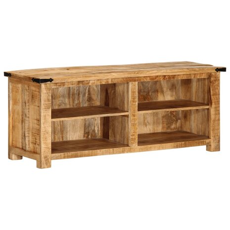 Tv-meubel 110x35x40 cm massief ruw mangohout 2