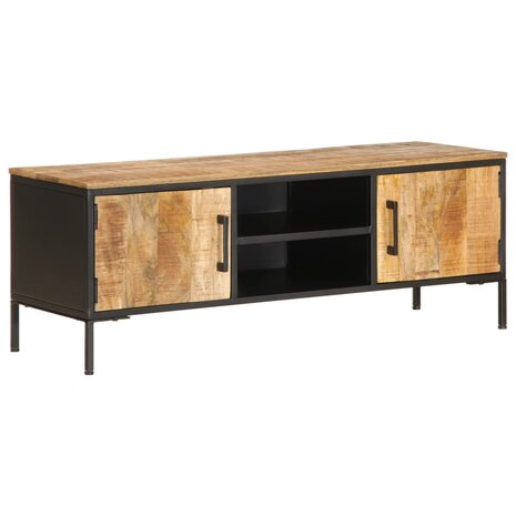 Tv-meubel 110x35x40 cm massief ruw mangohout 1