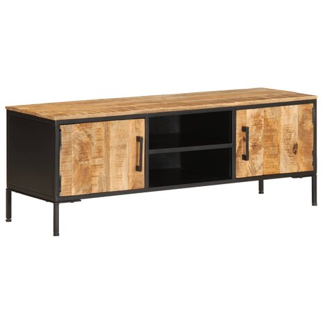 Tv-meubel 110x35x40 cm massief ruw mangohout 3