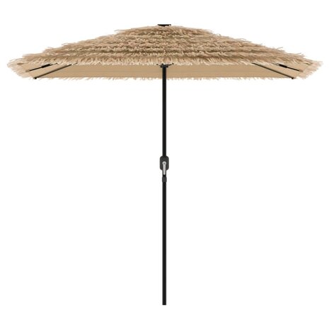 Parasol met LED&apos;s en stalen paal 248x248x248 cm bruin 4