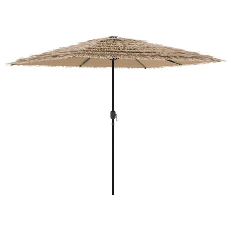 Parasol met LED&apos;s en stalen paal 248x248x248 cm bruin 5