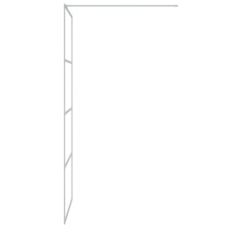 Inloopdouchewand 90x195 cm transparant ESG-glas zilverkleurig 4