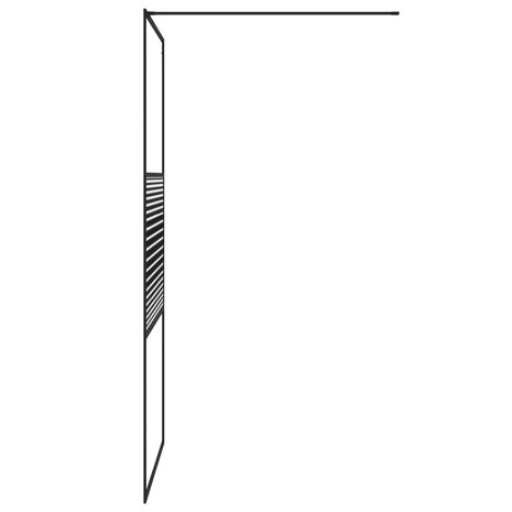 Inloopdouchewand 100x195 cm transparant ESG-glas zwart 4