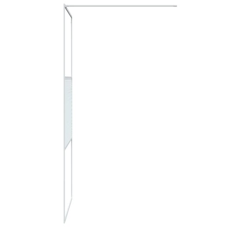 Inloopdouchewand 90x195 cm transparant ESG-glas wit 4