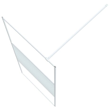 Inloopdouchewand 90x195 cm transparant ESG-glas wit 5