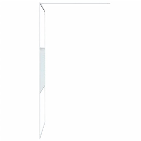 Inloopdouchewand 100x195 cm transparant ESG-glas wit 4