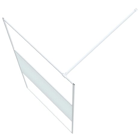 Inloopdouchewand 100x195 cm transparant ESG-glas wit 5