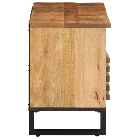 Tv-meubel 100x34x46 cm massief ruw mangohout 4