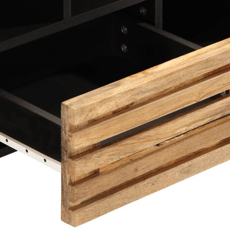 Tv-meubel 100x34x46 cm massief ruw mangohout 8