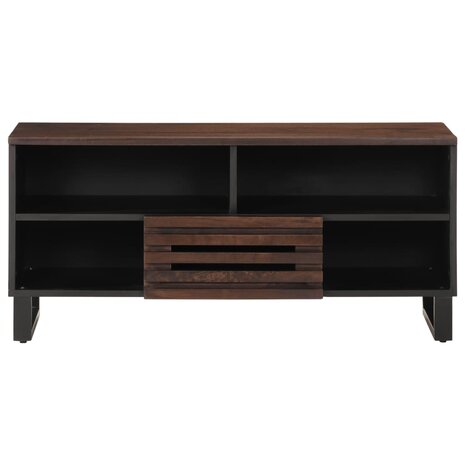 Tv-meubel 100x34x46 cm massief mangohout bruin 2