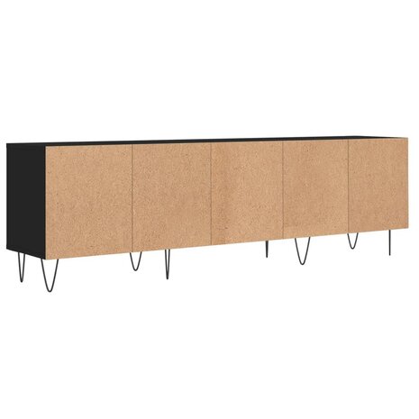 Tv-meubel 150x30x44,5 cm bewerkt hout zwart 8