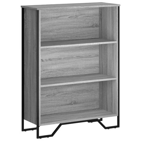 Boekenkast 80x31x106 cm bewerkt hout grijs sonoma eikenkleurig 2