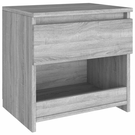 Nachtkastjes 2 st 40x30x39 cm bewerkt hout grijs sonoma eiken 4