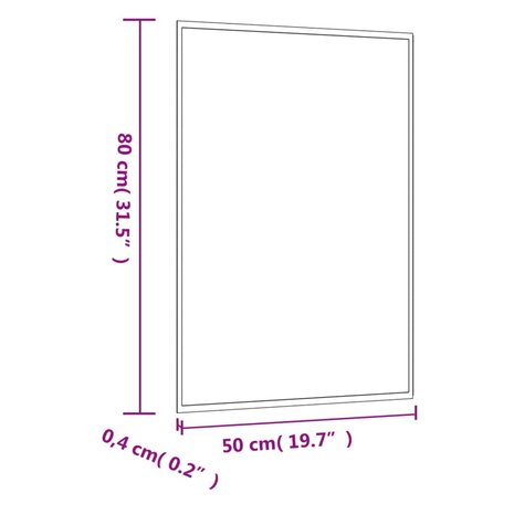 Wandspiegel 50x80 cm rechthoekig glas 6