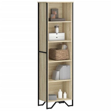 Boekenkast 50x31x169 cm bewerkt hout sonoma eikenkleurig 1